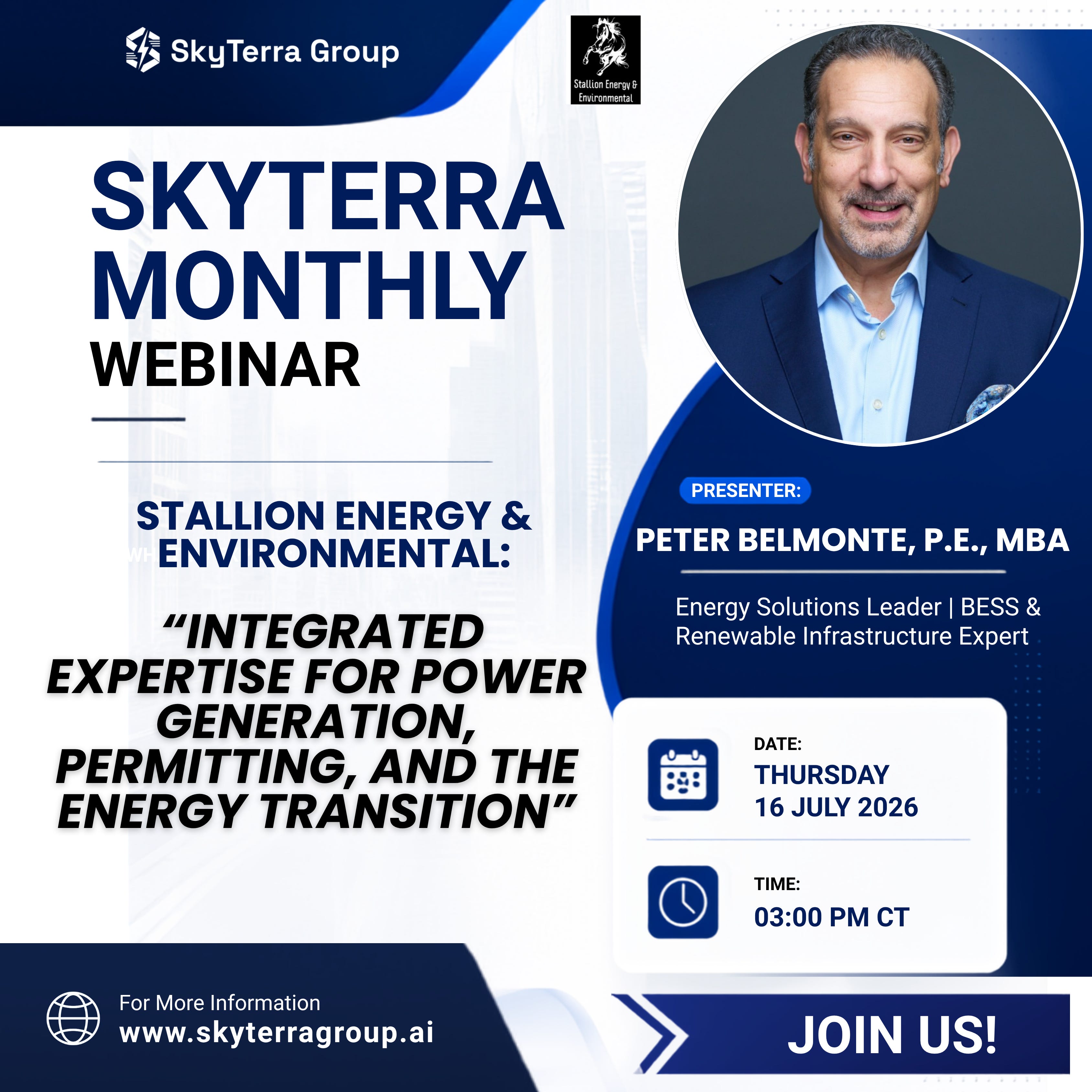 Preview of SkyTerra Monthly Webinar: Integrated Expertise for Power Generation, Permitting, and the Energy Transition