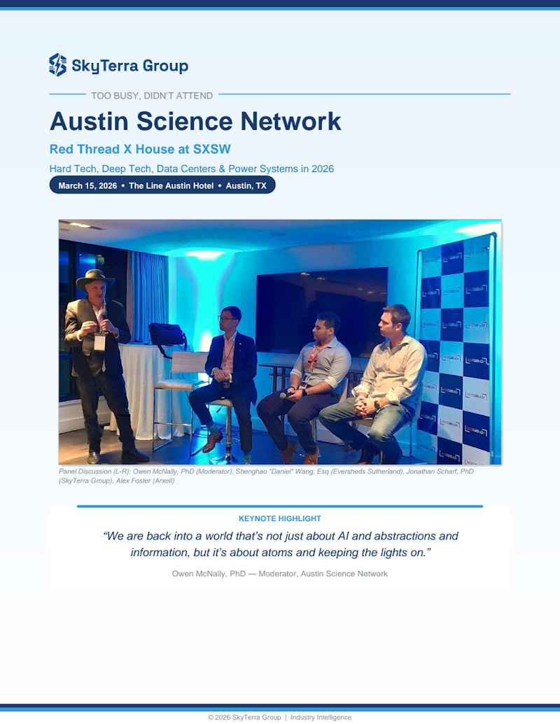 Preview – Austin Science Network SXSW Panel